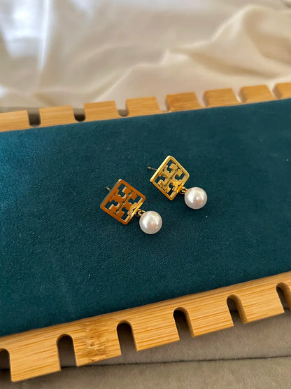 Tory Pearl Drop Earrings