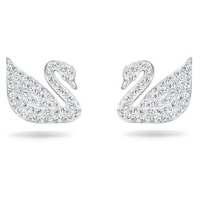 Stainless White Swan Earrings