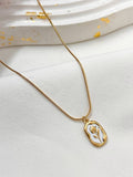 White Floral Necklace