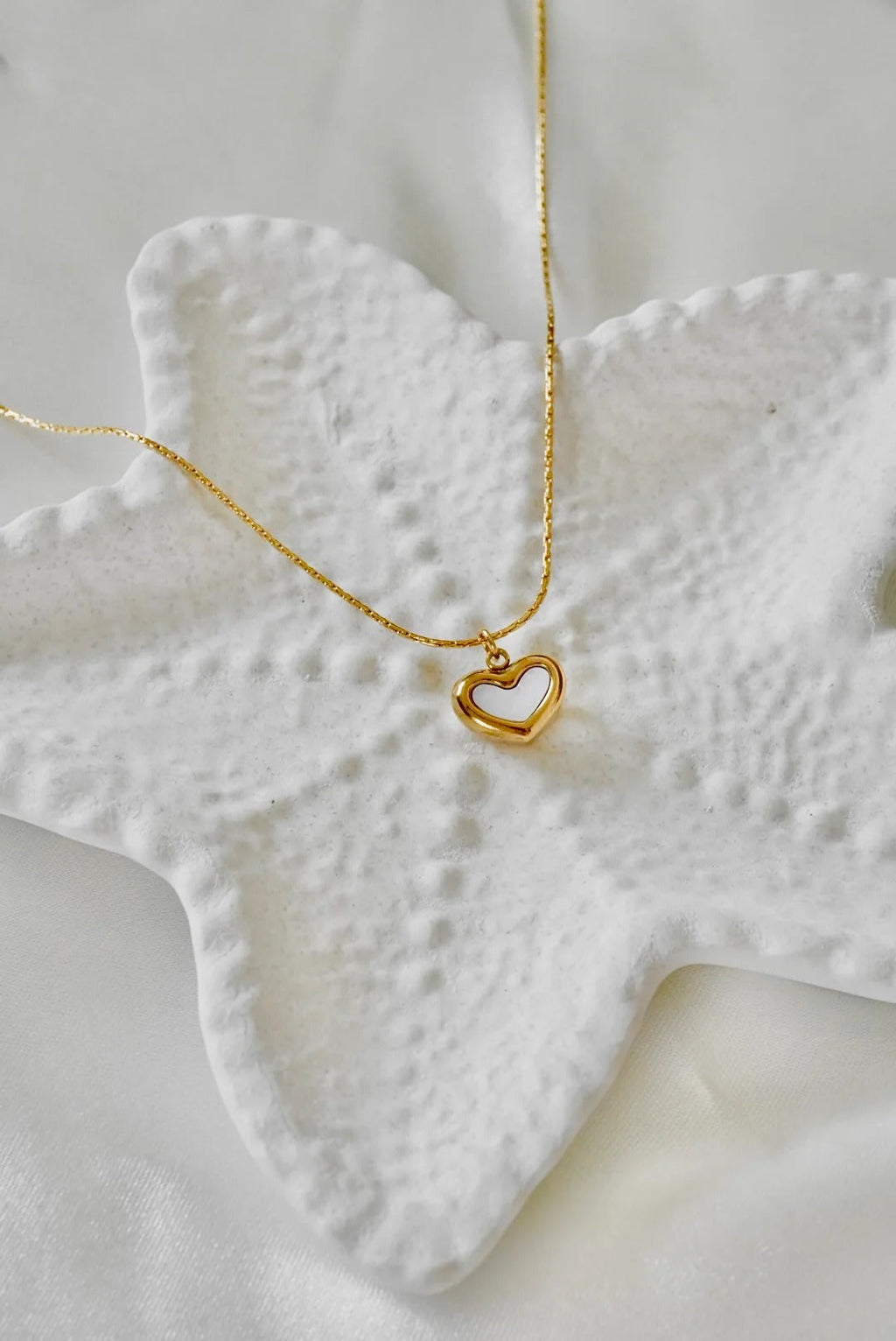 White Quartz Heart Necklace