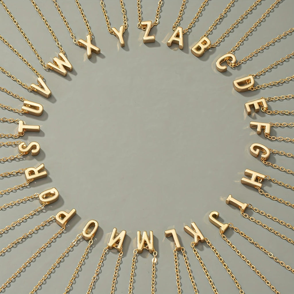 Golden-tone Letter Pendant