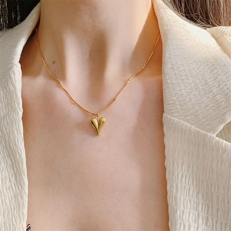 Golden Heart bead Pendant