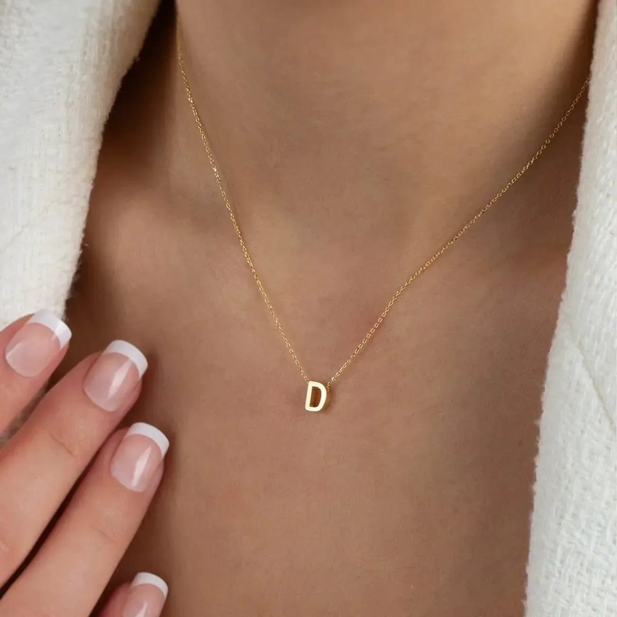 Golden-tone Letter Pendant