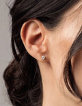Solitaire Stone Stud Earrings