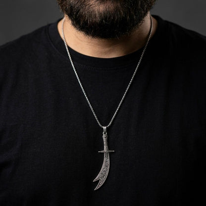 La-Fateh Illa Ali Zulfiqar Sword Pendant Necklace