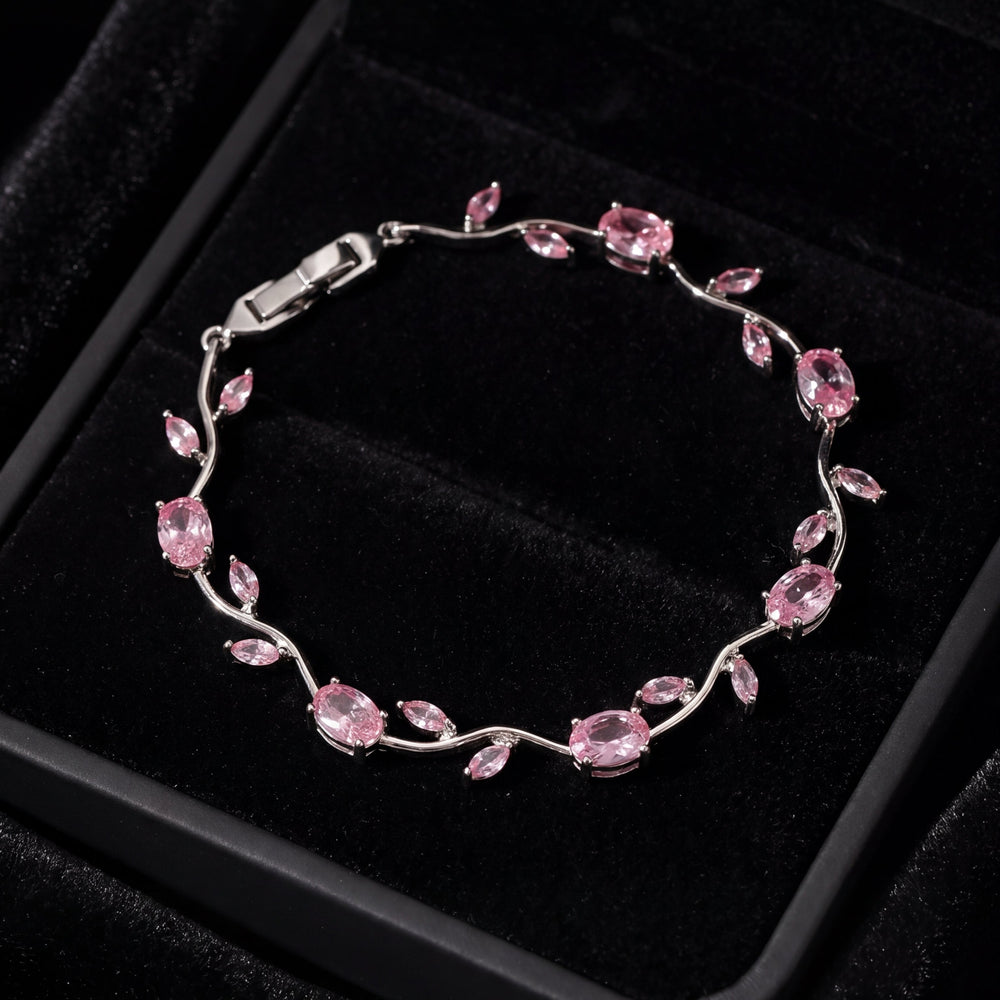 Elegant Silver Plated Tulip Bracelet for Girls/Women