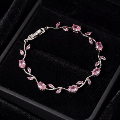 Elegant Silver Plated Tulip Bracelet for Girls/Women