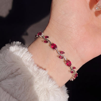 Elegant Silver Plated Tulip Bracelet for Girls/Women